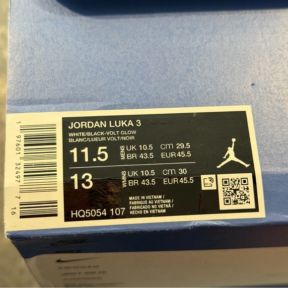 NEW Jordan Luka 3- White/Black Volt Glow (HQ5054-107) - Picture 12 of 13